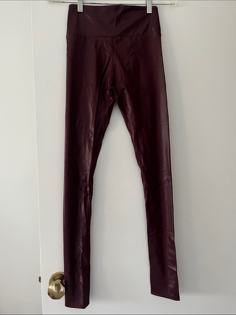Faux Leather Leggings in wine red❤️